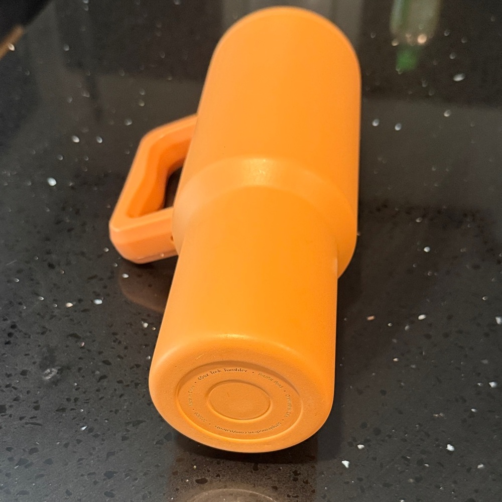 Orange Travel Mug with Handle - Picture 2 of 7